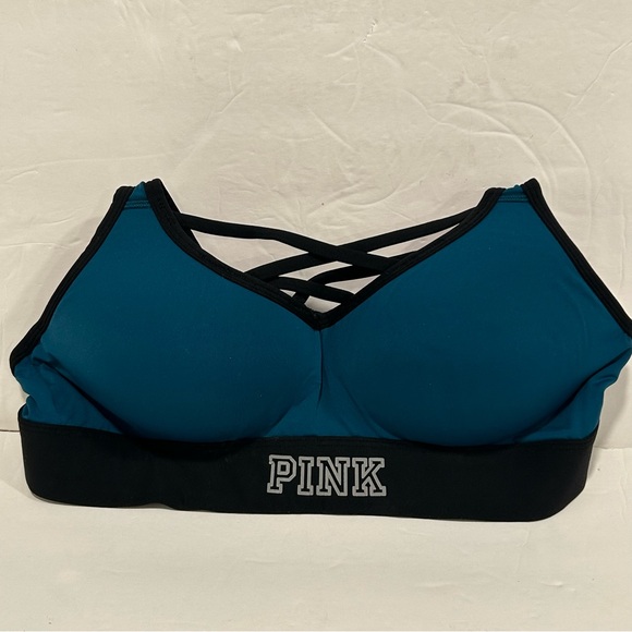 Victoria’s Secret PINK Ultimate Push-Up Sports Bra Teal, Sz Medium - Picture 5 of 8